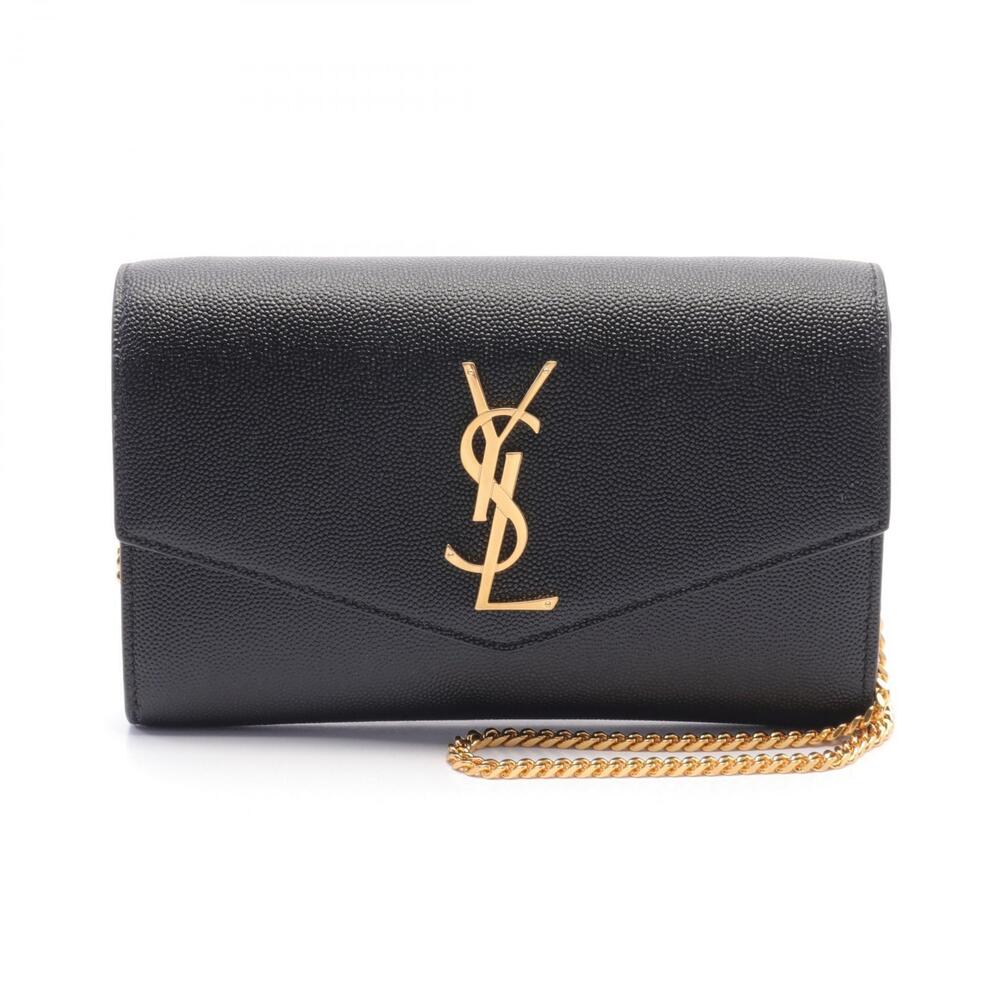 Saint Laurent Paris Uptown Shoulder Bag Leather Black